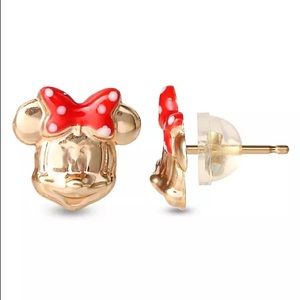 ❤️ Minnie Mouse Bow Stud Earrings in 14k Gold ❤️